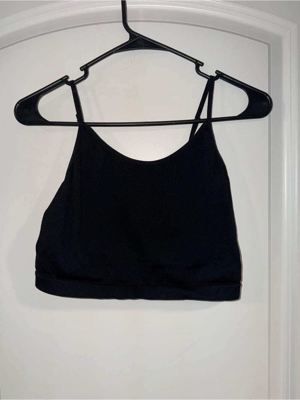 wild fable Black Cropped Cami with Thin Straps
